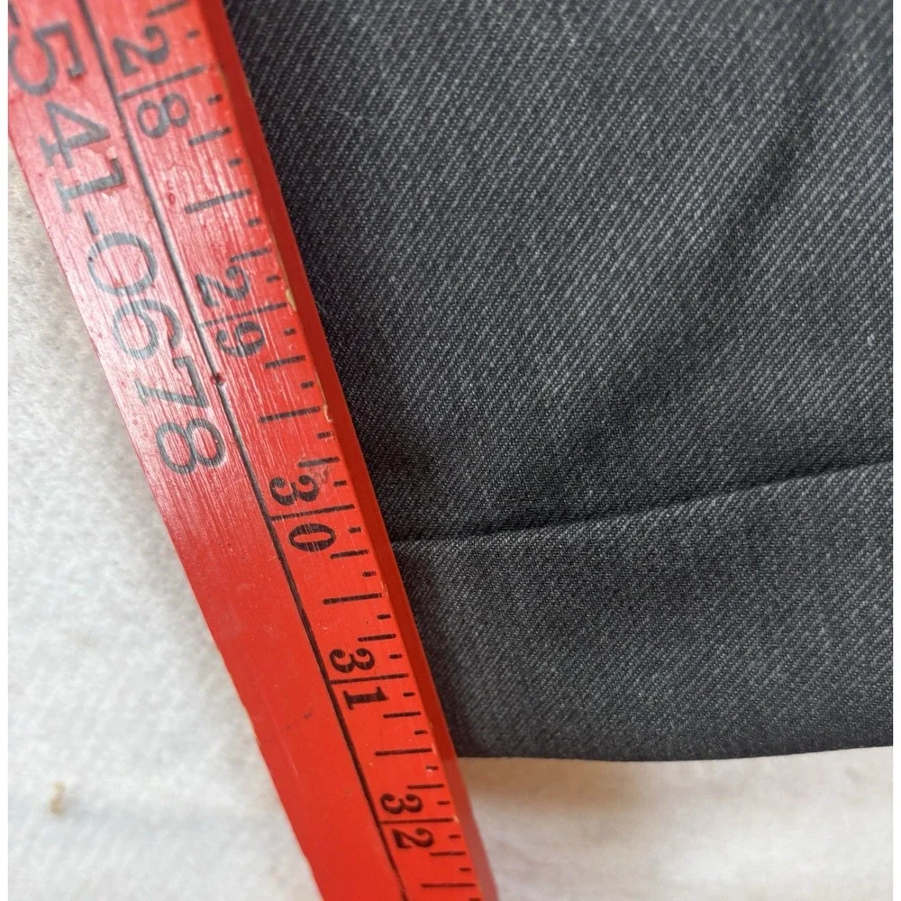 Kirkland Signature Men's 34x32 Wool Pleated Cuffed Dress Slacks Charcoal Twill